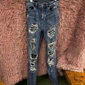 Super distressed American Eagle Jeans
